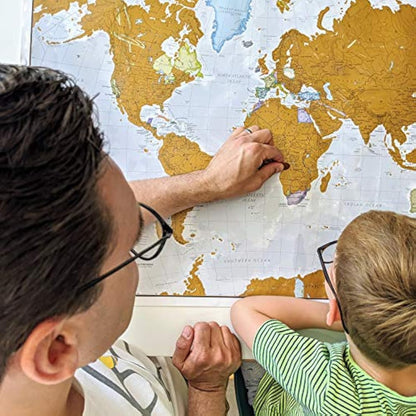 Scratch The World® Travel Map - Scratch Off World Map Poster with Gift Tube - X-Large - 84 x 59 cm - Maps International - 50 Years + of Map Making