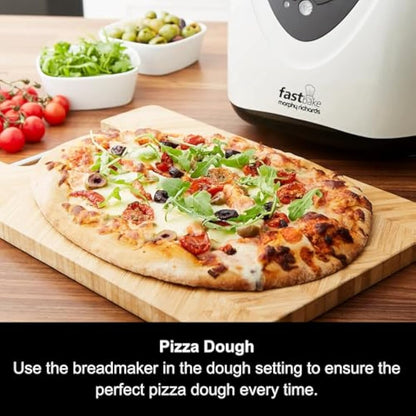 Morphy Richards Fastbake Breadmaker, 12 Programmes, 1.5lb, 2lb Loaf Sizes, 13 Hour Delay Timer, Keep Warm, 48281