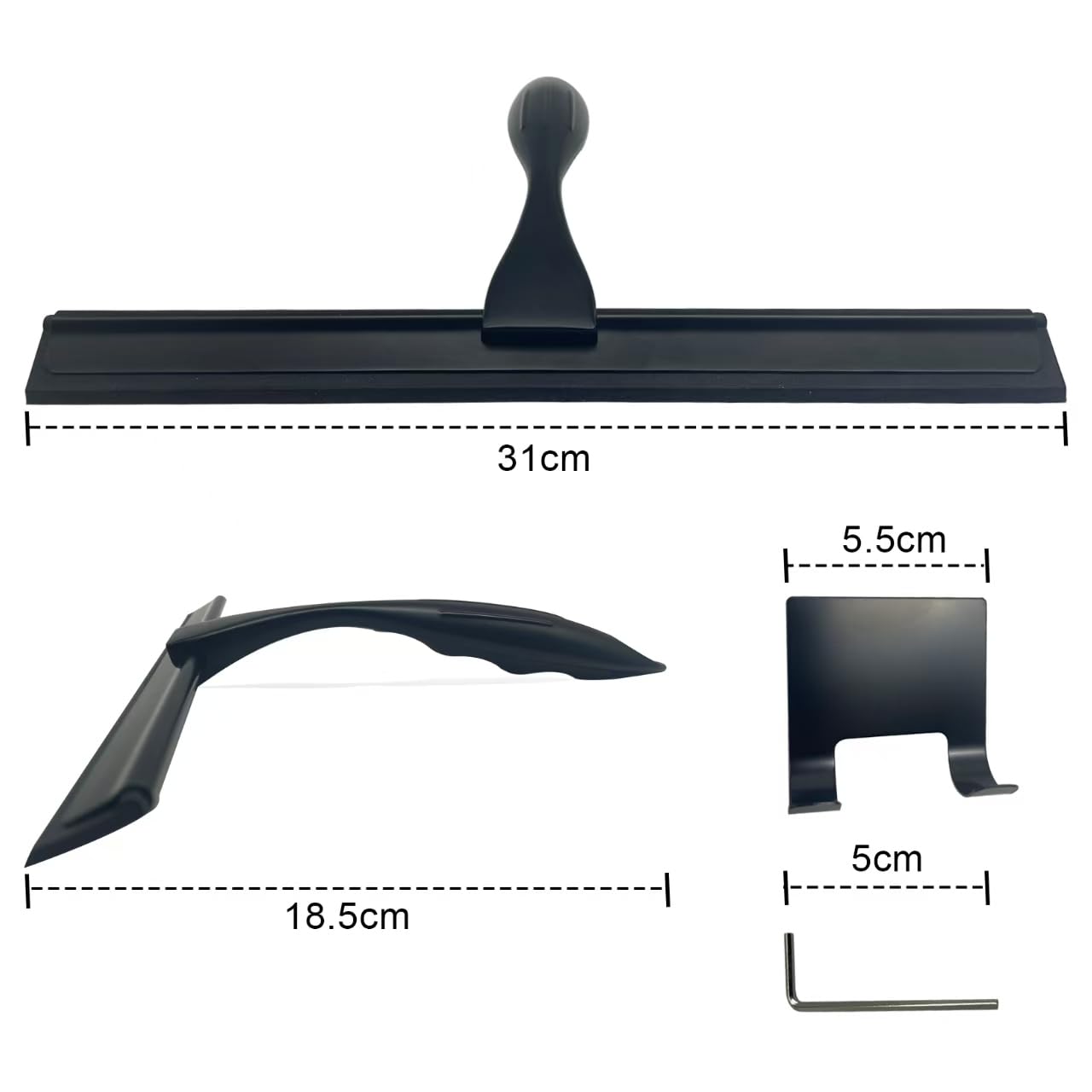 Loputon Shower Squeegee, Window Squeegee,Stainless Steel Shower Scraper, Shower Screen Wiper for Glass Shower Doors, Windows & Mirrors