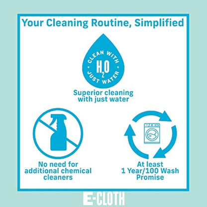 E-Cloth Reusable Paper Towel Replacement Cloth, Premium Microfiber Cleaning Cloths Ideal for Cleaning Up Spills on Countertops, Alternative to Paper Towels, 100 Wash Guarantee, 4 Count
