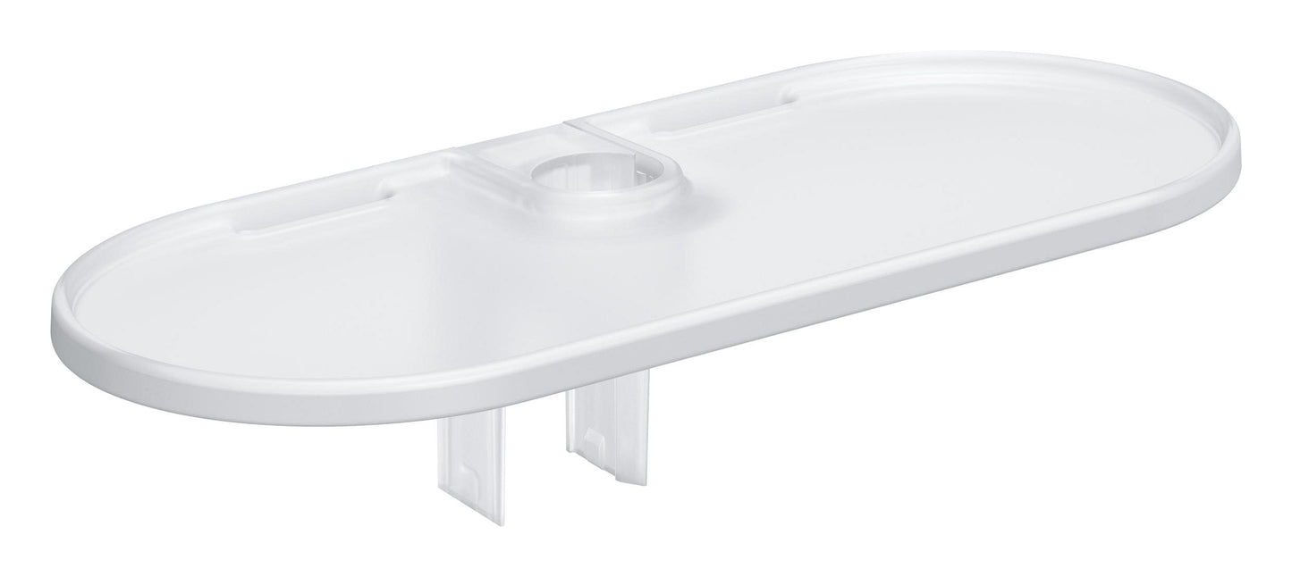 GROHE Vitalio Universal QuickFix Tray for GROHE Vitalio Universal QuickFix Shower Rails Ø 22 mm, Acrylic, Easy to Fit, White, 27725001
