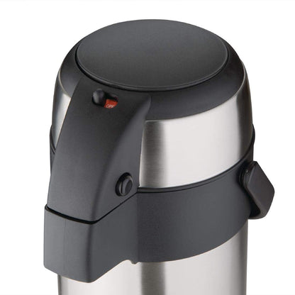 Olympia Pump Action Airpot 5L 445X172mm Stainless Steel Teapot Infuser