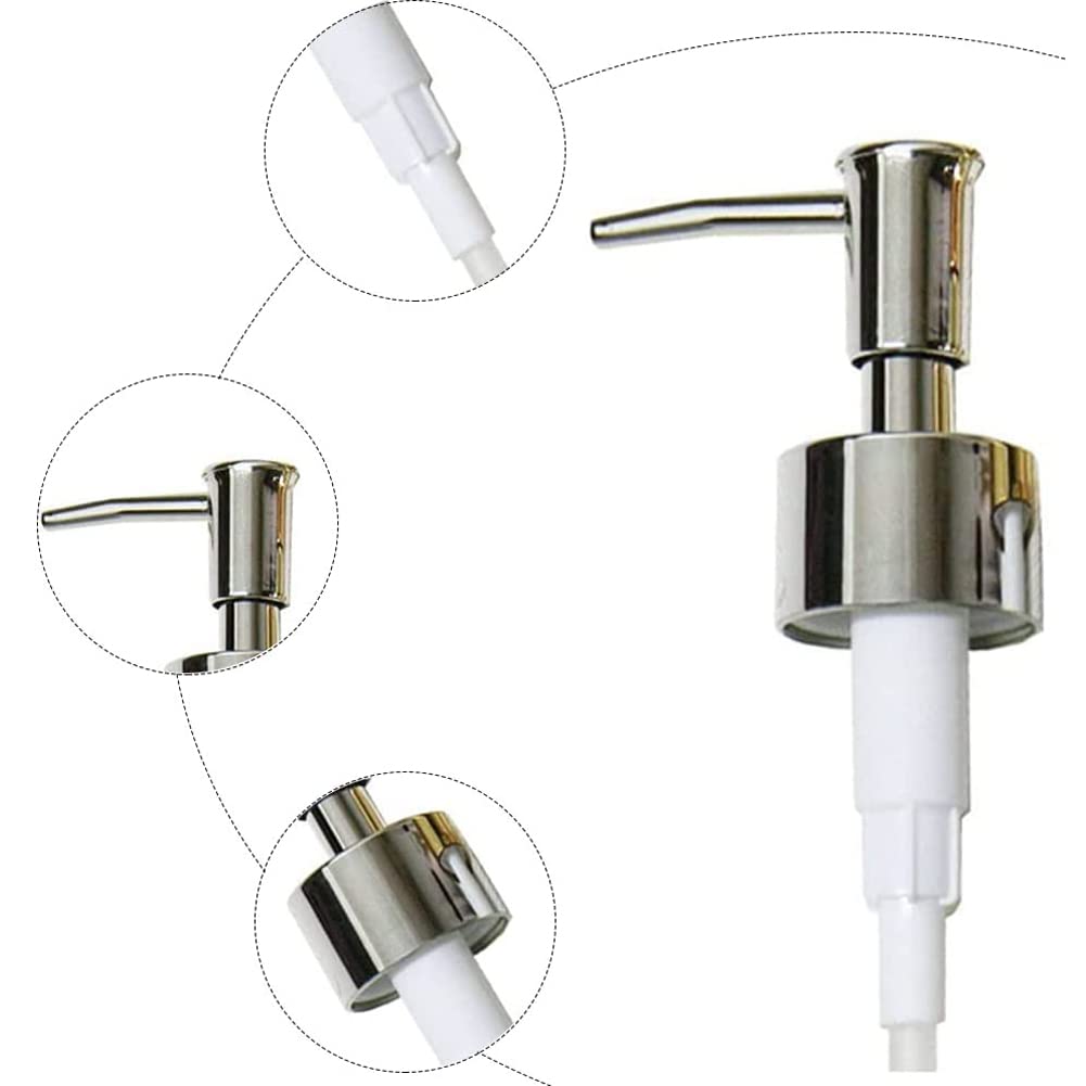 4 pieces threaded bottle soap dispenser, pump head for bottles screw, soap dispenser pump head, with 20 cm hose, screw-in pump head for bottles