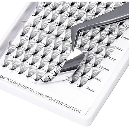 Pre Made Fan Eyelashes Extensions 10D Fans 0.07mm D Curl 8-14mm Mix Cluster Eyelash Extensions Premade Fans Volume Russian Lashes Fan Individual Lashes Gemerry Lash Extensions(0.07-10D-D curl-Mix)