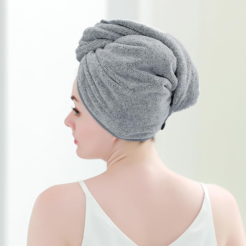 LIANRISES 2pcs Hair Wrap Towel, Head for Women girl, Turban Wet Microfibre, Turbans For Long Hair, Curly Quick Drying