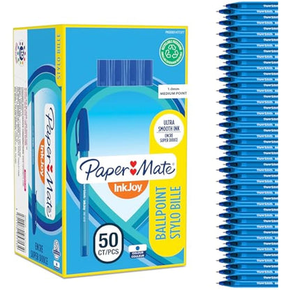 Paper Mate InkJoy 100ST Ballpoint Pens | Medium Point (1.0mm) | Blue | 50 Count