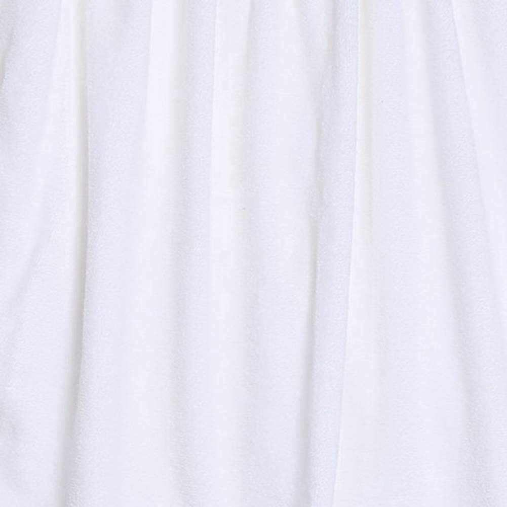 ZJchao Bamboo Cotton Bath Towel Wrap for Women Adjustable Spa Shower Robe with Hair Turban White Absorbent Pool Gym Cover Up Set