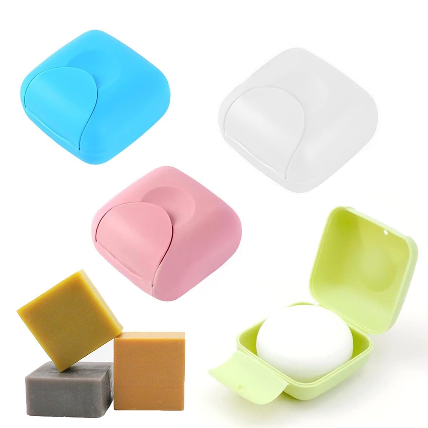 4 Pcs Travel Soap Case Soap Bar Travel Soap Dish with Lid Waterproof and Leakproof Soap Box Container Holder Closable Soap Holder for Shower Travel