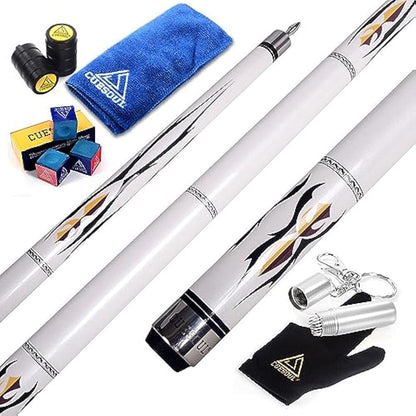 CUESOUL 58" 2 Piece Maple Billiard Pool Cue Sticks-19oz U102
