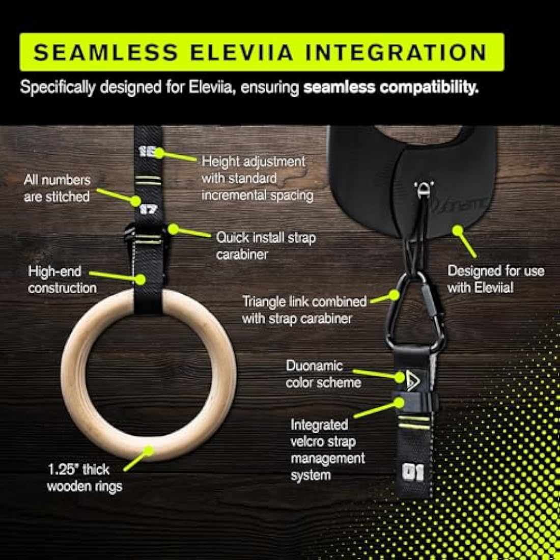 Duonamic Eleviia Neutral Grip Pull up Handles - Portable Pull up Bar for Travel, Workplace or Home - Pull up Bar Doorway - Pull up Grips - Perfect for Calisthenics Enthusiasts, Gymnasts & Climbers