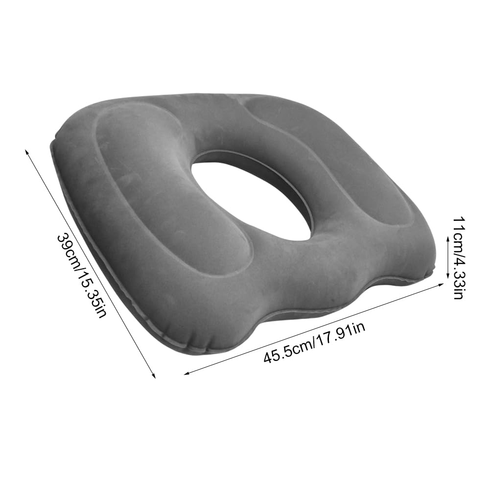 Inflatable Donut Pillow, Hemorrhoid Pillow for Tailbone Pain, Adjustable Inflatable Seat Cushion for Low Back Pain,Hemorrhoids,Sciatica,Bedsores