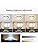 minifair Modern LED Ceiling Light 36W 50cm with Remote Control Geometry Round Black and White Dimmable Flush Mount for Living Room Bedroom Kitchen