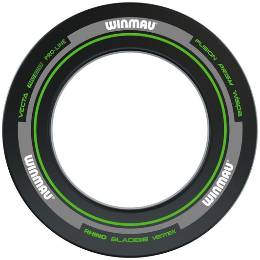 WINMAU Dart Board Surround Ring - Advance Black and Green Dartboard Surround - Backboard Wall Protector