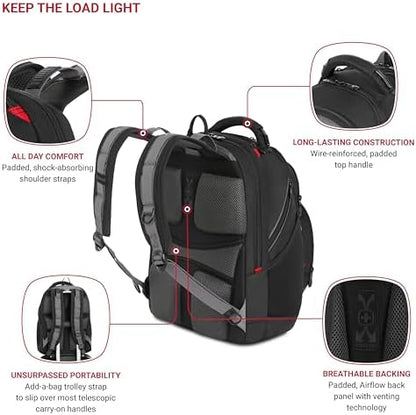 'Wenger Synergy 16'' Laptop-Rucksack, gepolsterte Laptopfach mit iPad/Tablet/eReader Tasche'