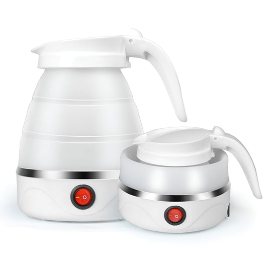 AHDXKUE Foldable Electric Kettle, Travel Kettles Electric Small, 600ML Silicone Mini Kettle Portable Kettle, Tea Coffee Maker, Travel Kettles with