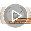 National Lighting Decorative Tapered Table/Floor Lampshade - 22-Inch Empire Drum Lamp Light Shade in Cream Fabric - 40W E14/B22 Candle Incandescent or LED (Not Included)