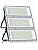 YIQIBRO 300W LED Floodlight, 3 in 1 LED Flood Lights Outdoor, 30000LM 6500K Daylight Outside Security Lights, IP67 Waterproof Spotlight with 180° Rotation for Garden Garage Yard Warehouse Stadium