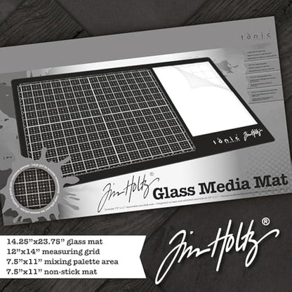Tonic Studios Glass Cutting Mat, Black, 14" x 23"