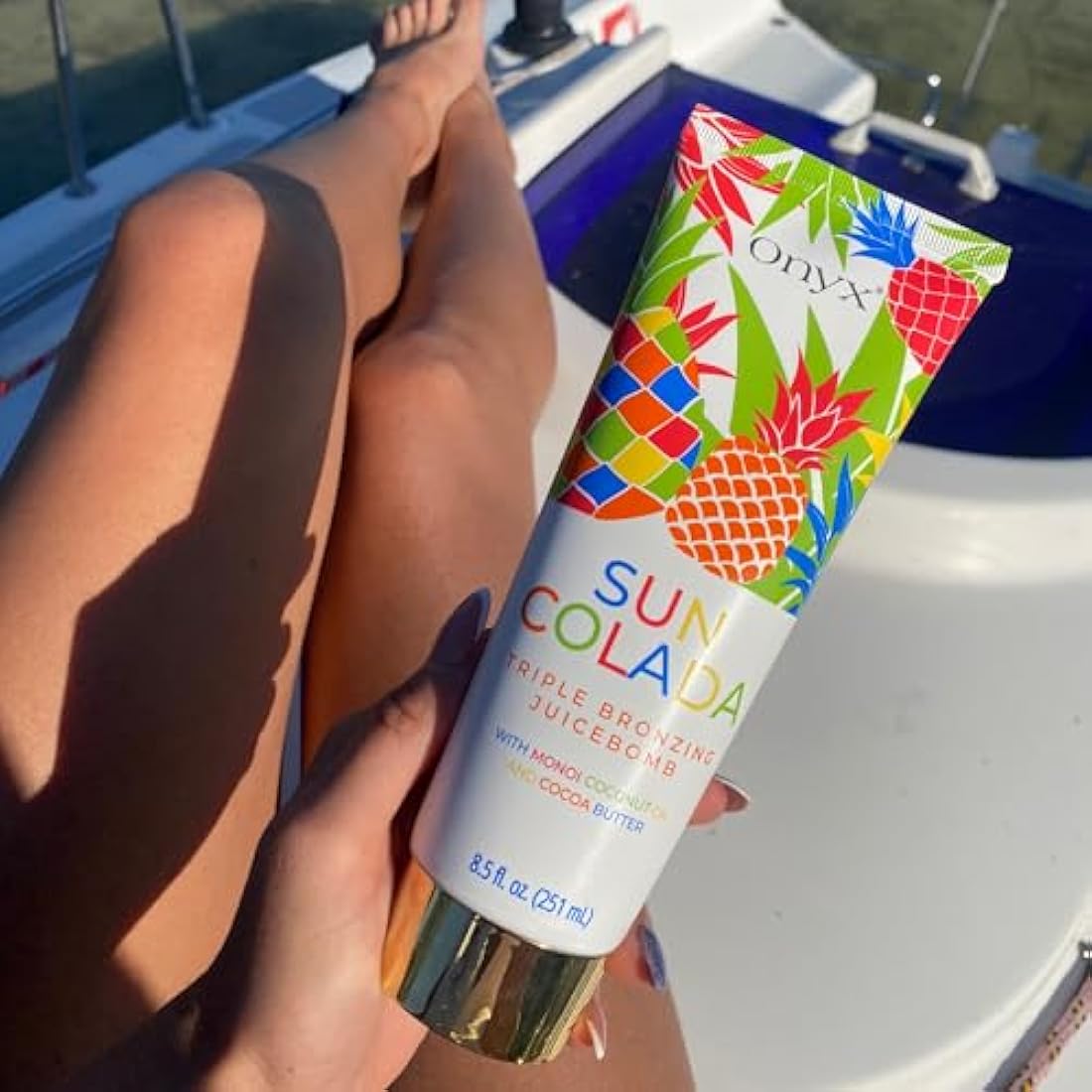 Onyx Suncolada Sunbed Cream | Deep Tan Bronzer & Accelerator for Smooth, Streak Free Finish | Outdoor & Indoor Lotion Enhancer | Moisturising Formula for Long Lasting Results