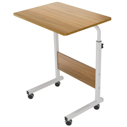 sogesfurniture Laptop Table Height Adjustable, Mobile Laptop Stand Coffee Table Side Table, portable Laptop Desk Tray for Sofa, Bed, Balcony, Garden