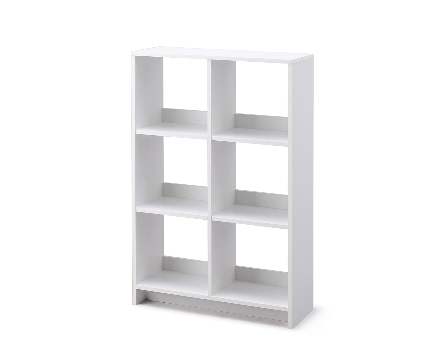 Iris Ohyama,Wooden Open Shelf, 6 Cube storage unit, Organiser, Modern design, Living room, Bedroom, Study room,WOS-6 - White Oak