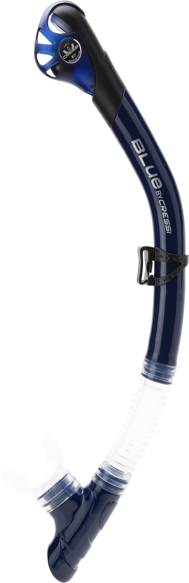 CRESSI Tino Adventure Set Clear/Blue Navy [L/XL] - Snorkel Set Tonga Fins, Tino Mask and Scilla Snorkel for Snorkelling and Diving, Transparent/Blue