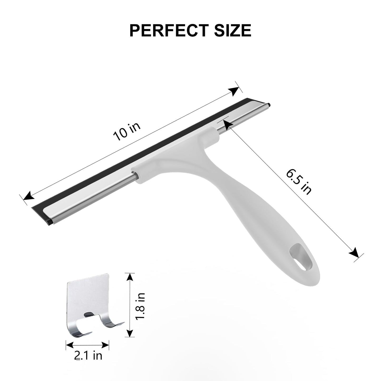 SetSail Shower Squeegee for Glass Doors, 25cm, Grey