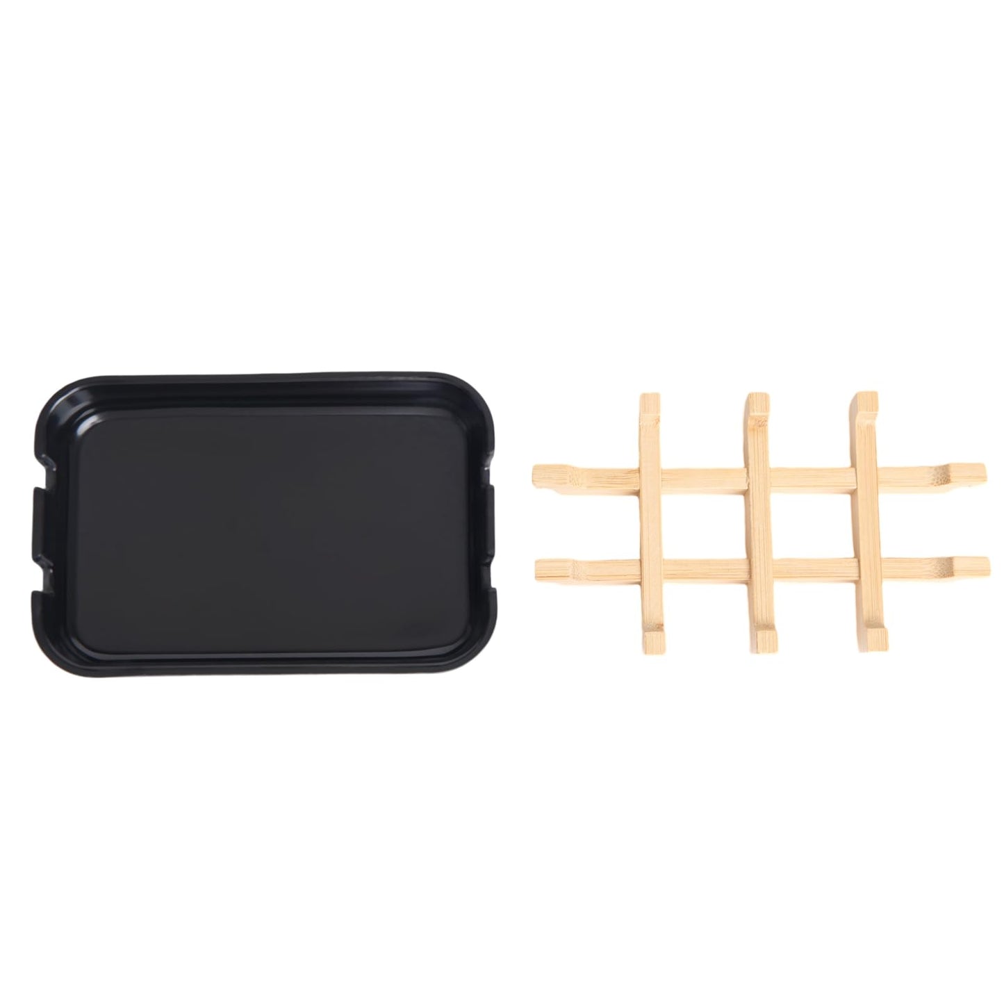 Ninebendstreams Bamboo Fiber Soap Holder and Soap Dish Combination