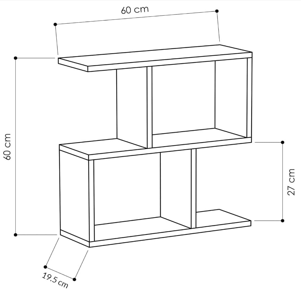 Narrow Side Table Eden 60, Slim Bedside Table, 2 Tier Sofa End Table with Storage Shelf, Small Accent Table, Plant Stand for Living Room, Bedroom