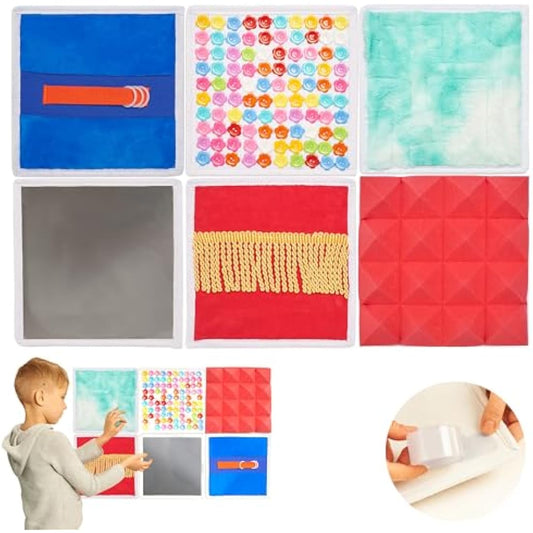 Sensory Wall Panels | Sensory Floor Tiles for Kids | Sensory Materials | Sensory Textures for Sensory Needs | Tactile Sensory Toys | Sensory Mats for Autistic Children | Sensory Square | 6pcs