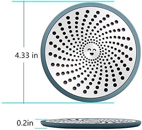 1 Pcs Shower Drain Cover Hair Catcher, Drain Protector Good Grips Easy Clean Strainer Stainless Steel Hair Trap Mesh for Shower Bath Drain Filter