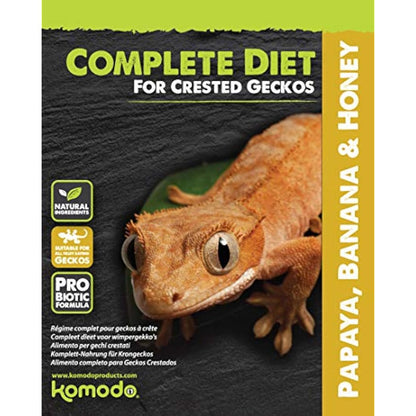 Komodo - Crested Gecko Complete Diet - Papaya, Banana & Honey 60g