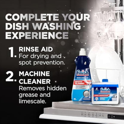 Finish Dishwasher Tablet, Ultimate Infinity Shine, 80 Tablets, Fresh Scent, Clean and Shine Detergent Tabs, Tough on Grease Stains, Effective for Short Eco Cycle