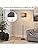 Floor Lamps for Living Room, Farmhouse Standing Lamp with Linen Lampshade Reading Standing Lamp for Living Room, Tall Pole Lamp for Bedroom/Family/Office (Black)