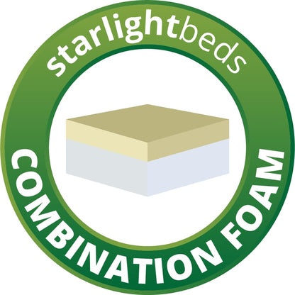 Starlight Beds 6 Inch Deep Small Single Memory Foam Mattress. Medium Firm with Removable Cover, Reflex Foam Base for Support. 2ft6 Small Single