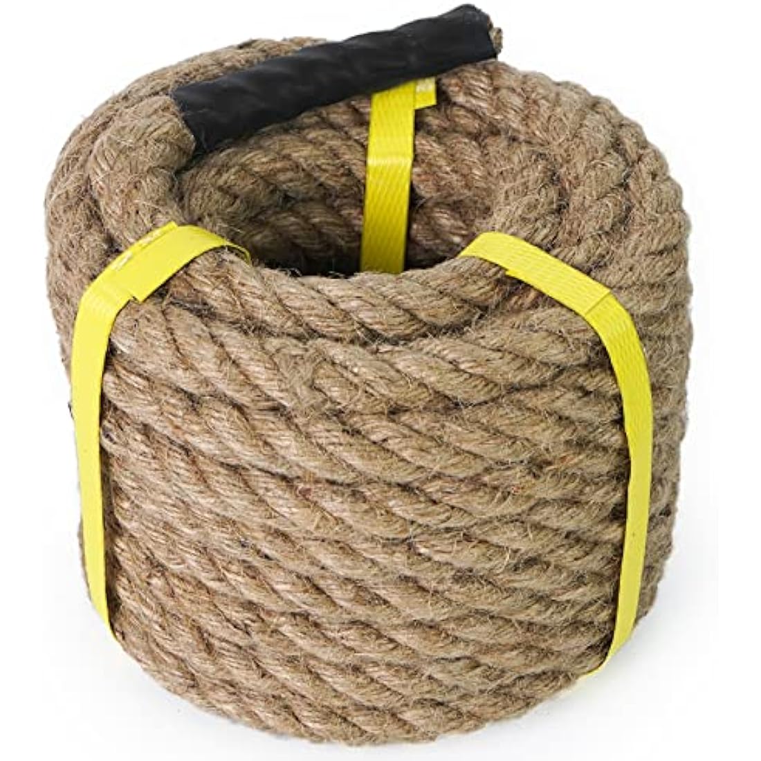 Aoneky 20mm Jute Rope - 8m Heavy Duty 4 Strand Twisted Natural Hemp Rope for Garden, Tug of War, Decking Climbing and DIY Art Idea Decor (20mm /8m)