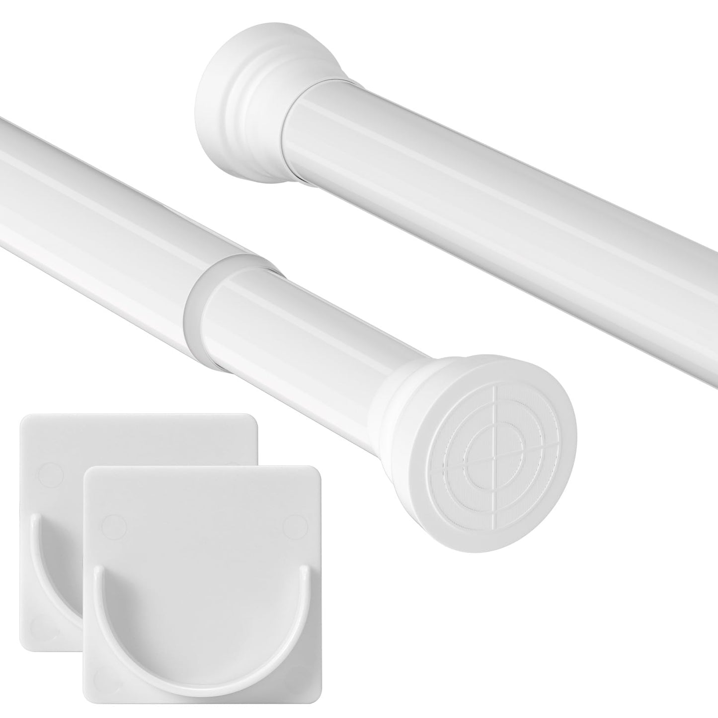 GOOWIN Shower Curtain Pole,80-165 cm Extendable Shower Curtain Pole,Non-Slip Shower Curtain Rod No Drilling & Rust-Resistance Metal Spring Tension Rod