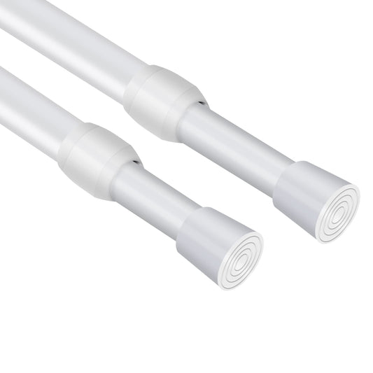 Vista Extendable Curtain Poles 83-150cm Tension Rods No Drill Extendable Curtain Rod Adjustable for DIY Projects, Kitchen, Bathroom, Bookshelf,