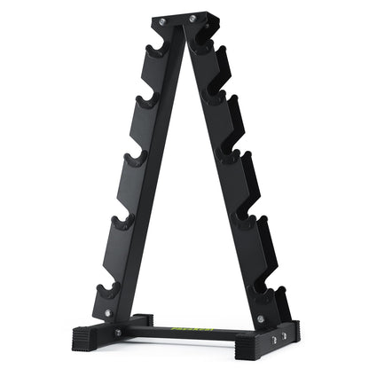 PhysKcal Dumbbell Rack Heavy Duty Steel 350kg Load Bearing, 5-Tier Weights Storage Dumbbell Stand, Dumbbell Tree Stand Weights Holder for Home Gym