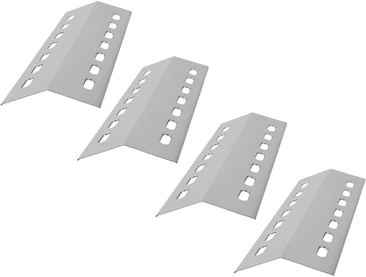 GriHero 4-Pack Stainless Steel Burner Cover for Weber, Charbroil, Kenmore, Outback Spectrum - 41 cm x 14 cm Flame Distributor BBQ Heat Plate Gas Grill