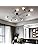 OYIPRO Ceiling Light Fitting, 8-Light Chandelier Lamp, Creative Ceiling Lighting Fixture, E27 Base Black for Dining Room Kitchen Bedroom…