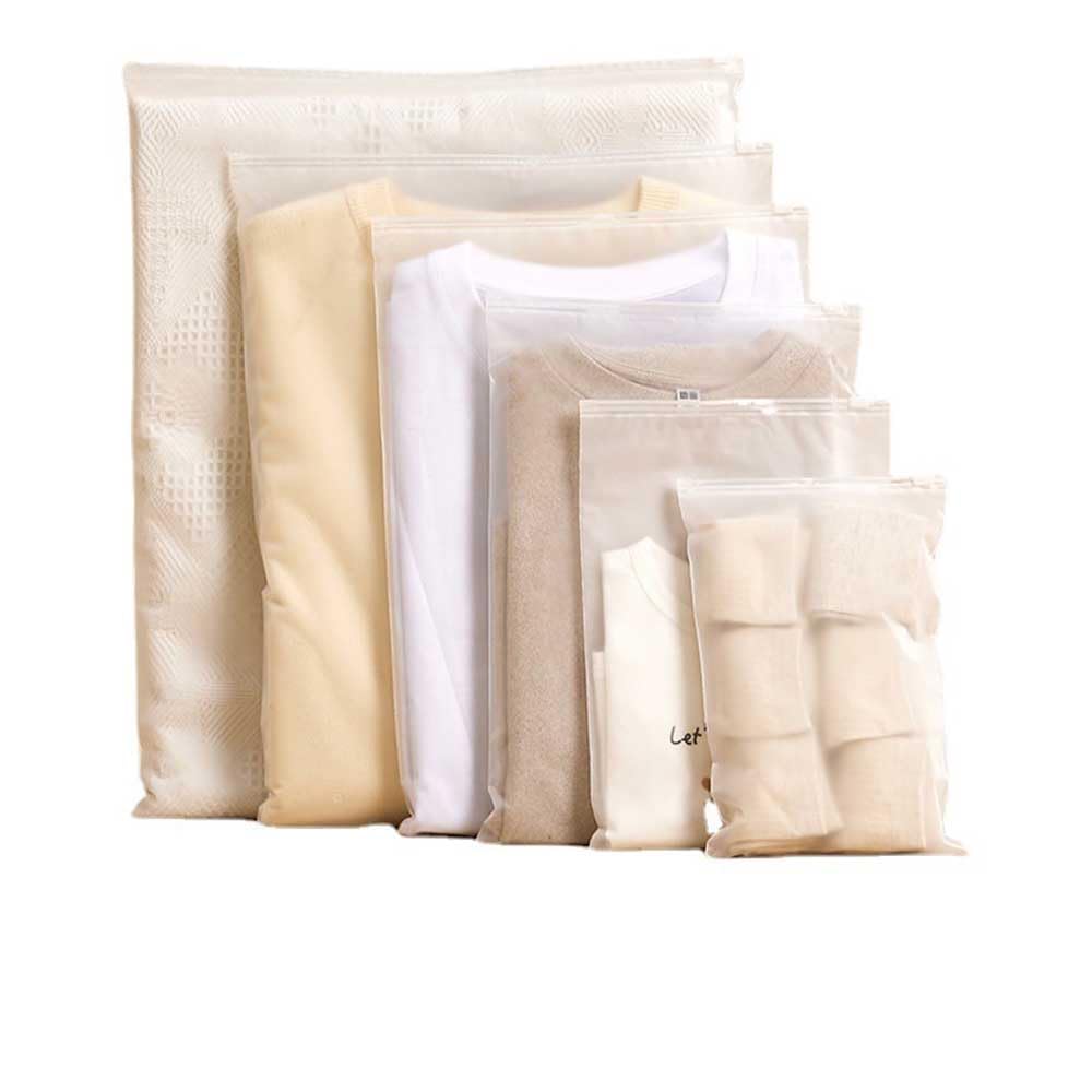 30 Reusable Ziplock Bags, Clear Plastic Storage Bags in 3 Sizes, Travel Organiser Bags for Clothes, Shoes, Cosmetics, Toiletries & Daily Essentials