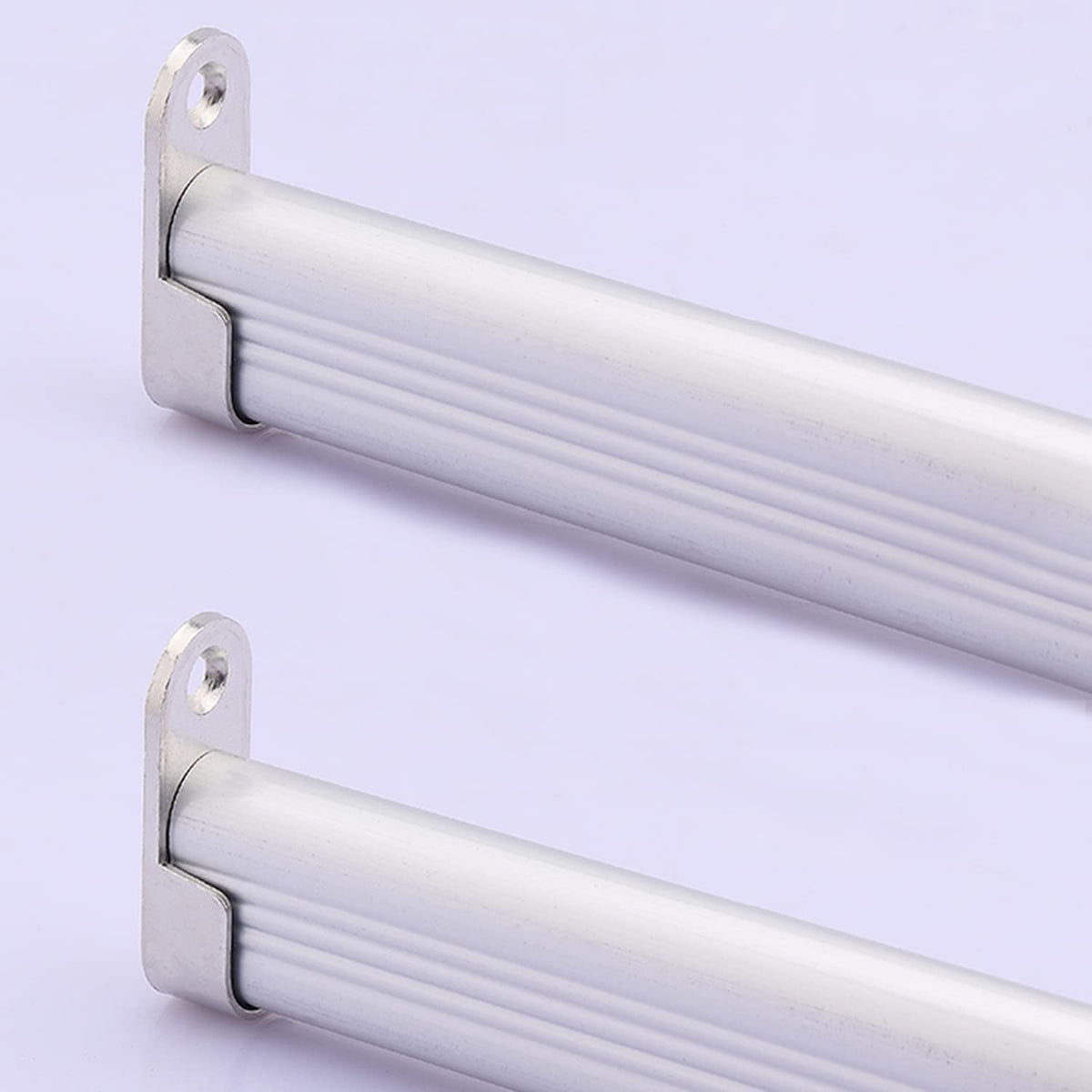 iTYOOS 10 Pieces Wardrobe Rail Fittings With 20 Pieces Screws, Zinc Alloy Oval Closet Rod End Supports