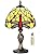 MIAOKE Table Lamp Stained Glass Crystal Bead Style Table Light, Handmade Desk Bedside Table Night Lamp Antique Art Craft Gifts Lover Kid Living Room Bedroom Study Bookcase Desk Ligh(Light-W Dragonfly)