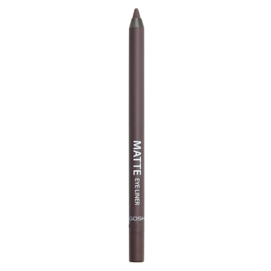 GOSH Taupe Eyeliner Matte I Waterproof Eyeliner Pencil I Soft & Creamy for Easy Application I Highly Pigmented Eye Pencil I Longlasting &