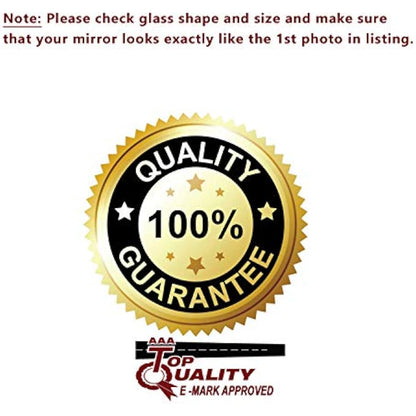 Clip on Heated Base Wing Mirror Glass fits Ford Transit Custom 2014 to 2023 Right Driver Side
