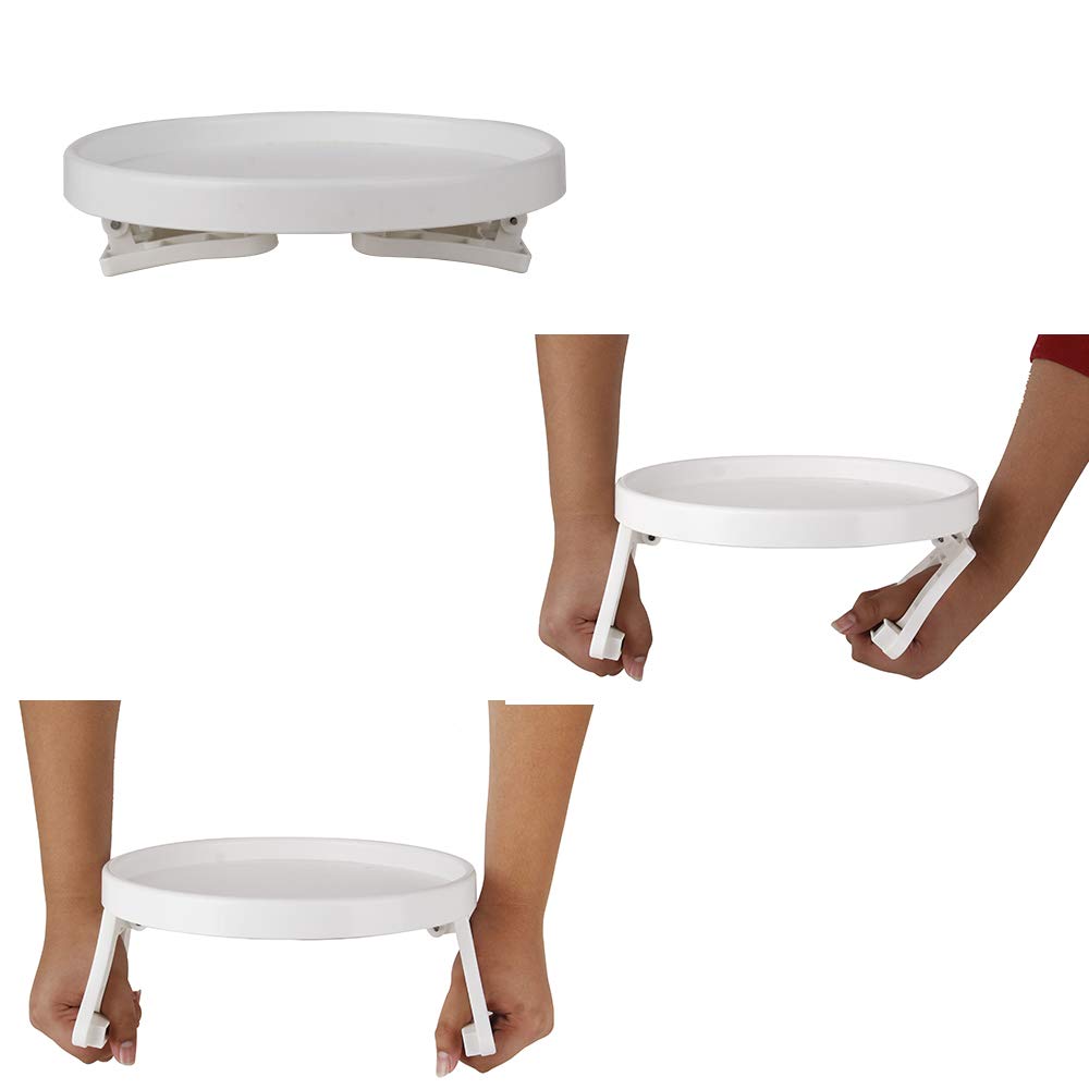 Sofa Arm Table Clip-On Tray for Drinks, Remote & Phone Holder