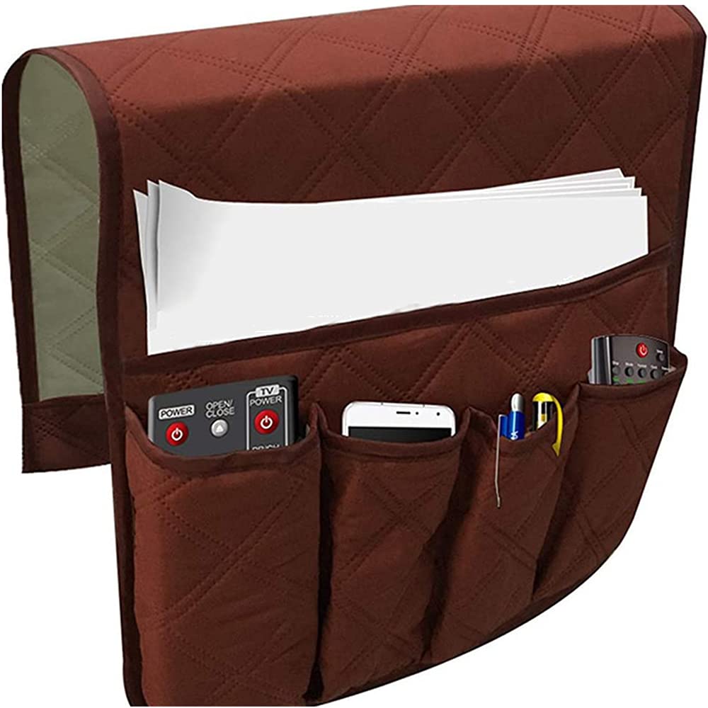 Bkrdty Armrest Storage Organizer Anti-Slip Sofa Couch Chair Armrest Organizer 90 * 33cm 5 pockets Couch Chair Organizer Holder for TV Remote Control