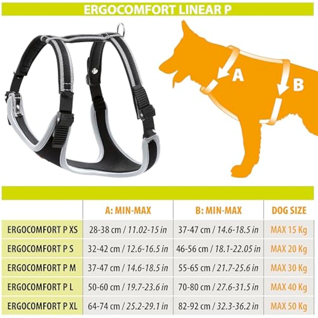 Ferplast Medium Size Dog Harness ERGOCOMFORT MEDIUM, Adjustable Dog Harness, Comfortable, Padded, Double Micro-adjustment Closure, Quick Release, Red