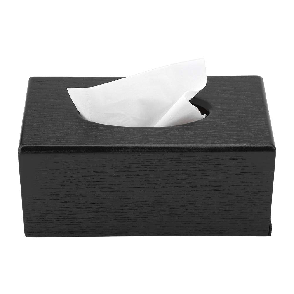 Tissue Box Rectangular Paper Holder Organizer Natural Wood Facial Tissue Paper Box Cover Rack for Bathroom Vanity Counter Tops Bedroom Dressers Night